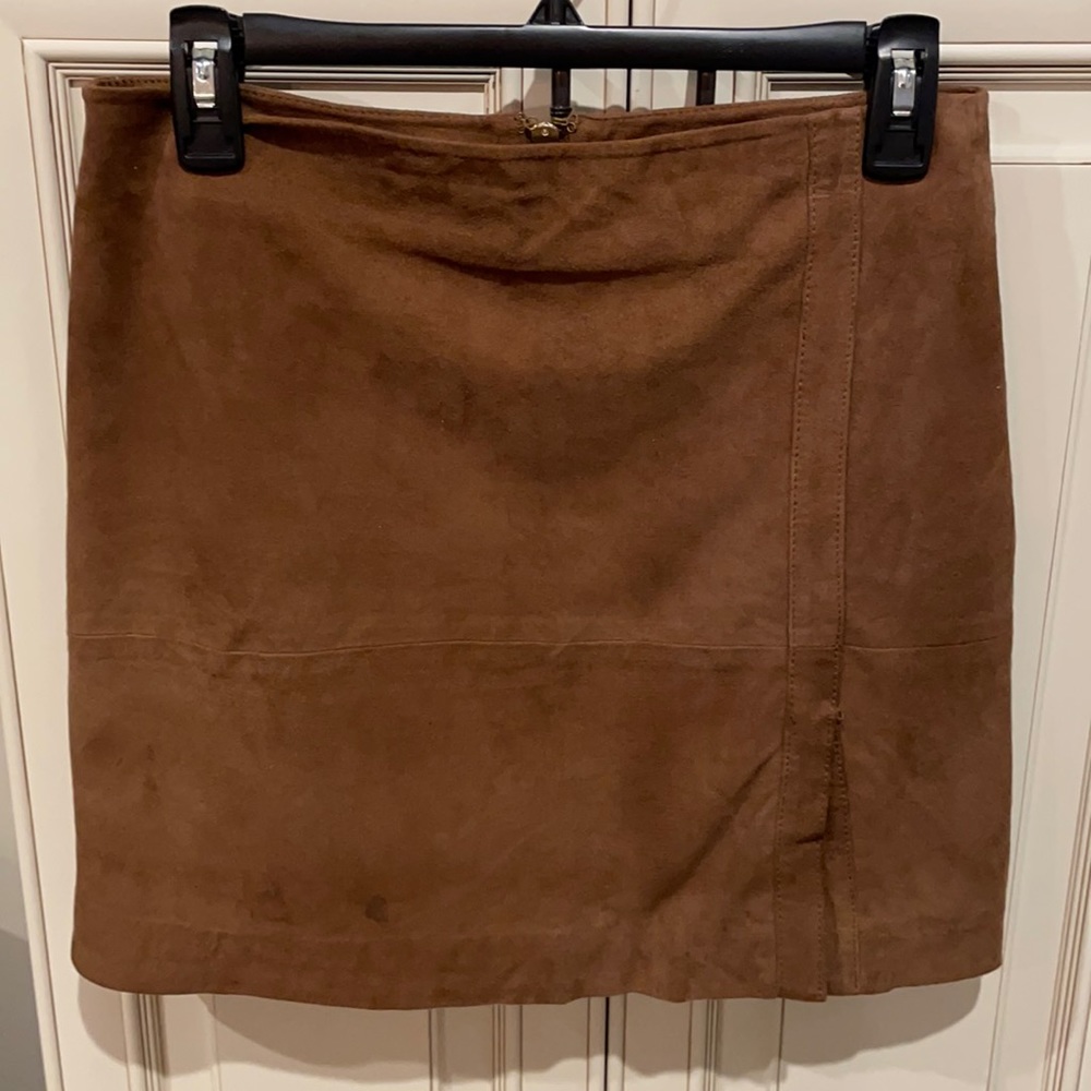 Cute Suede Mini Skirt